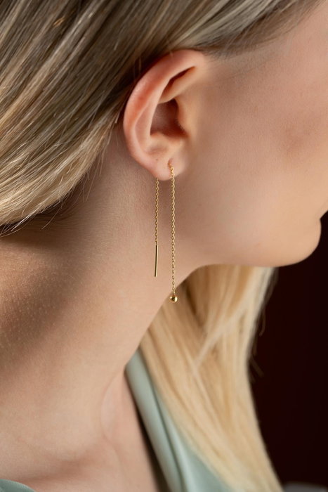 Heliophilia Silver Pendientes de Plata de Ley 925 con Circón y Baño de Oro